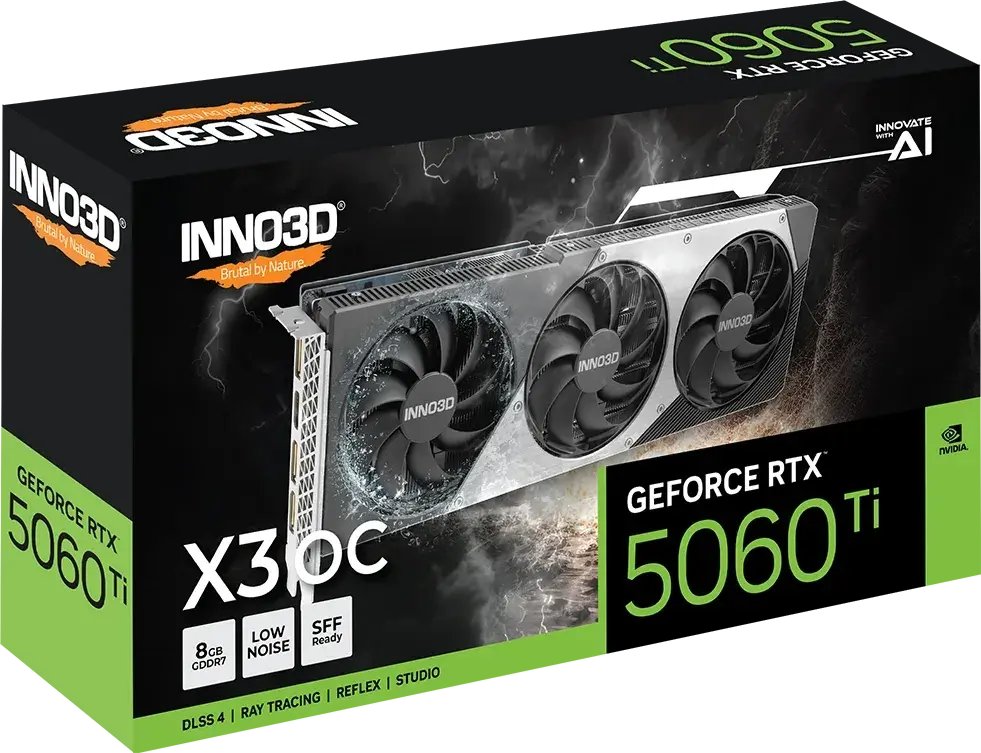 Inno3D GeForce RTX 5060 Ti X3 OC 8GB GDDR7 DLSS4 (N506T3-08D7X-193075L)