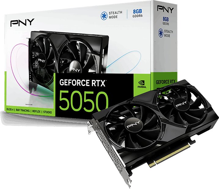 PNY GeForce RTX 5050 Dual Fan 8GB GDDR6 DLSS4 (VCG50508DFXPB1)