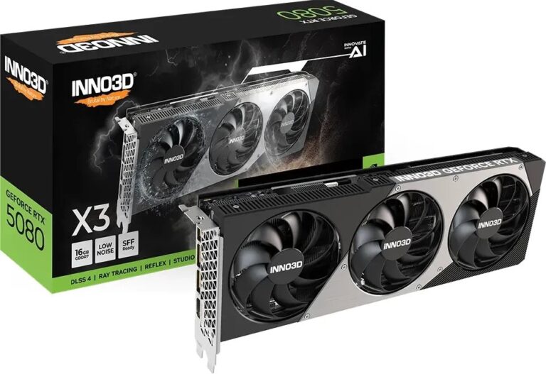 Inno3D GeForce RTX 5080 X3 16GB GDDR7 DLSS4 (N50803-16D7-176068N)