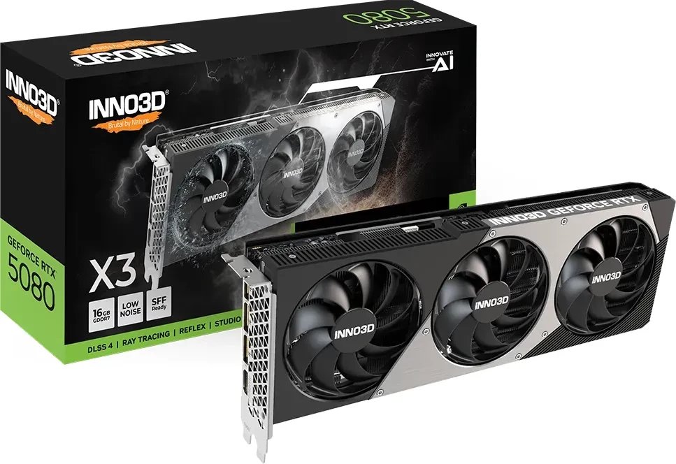 Inno3D GeForce RTX 5080 X3 16GB GDDR7 DLSS4 (N50803-16D7-176068N)