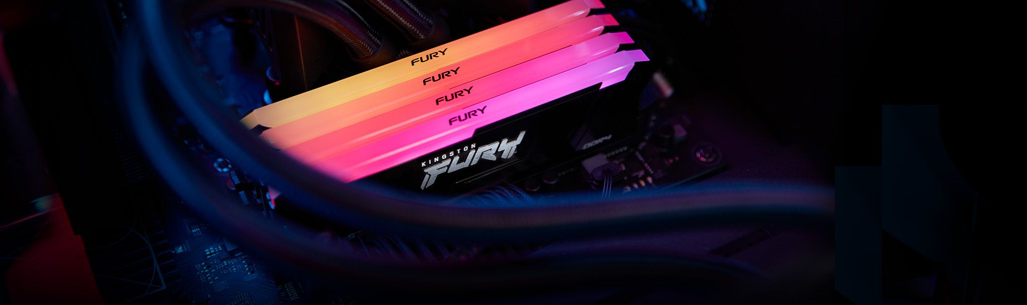 Pamięć Kingston Fury Beast RGB, DDR4, 32 GB, 3600MHz, CL18 (KF436C18BB2AK2/32)
