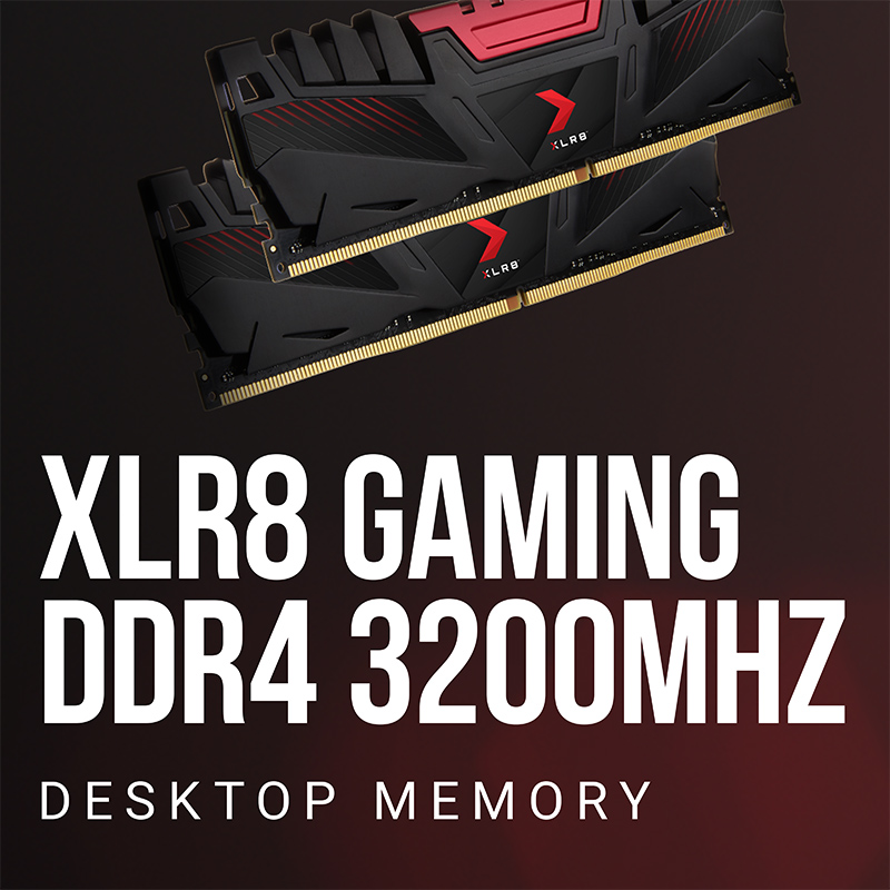 Pamięć PNY XLR8, DDR4, 16 GB, 3200MHz, CL16 (MD16GD4320016AXR-SI)