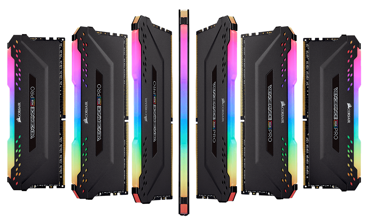 Pamięć Corsair Vengeance RGB PRO, DDR4, 64 GB, 3200MHz, CL16 (CMH64GX4M4E3200C16)