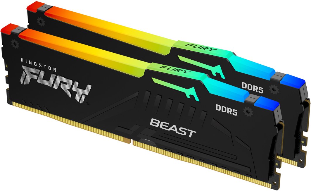 Pamięć Kingston Fury Beast RGB, DDR5, 128 GB, 5600MHz, CL36 (KF556C36BBEAK2-128)