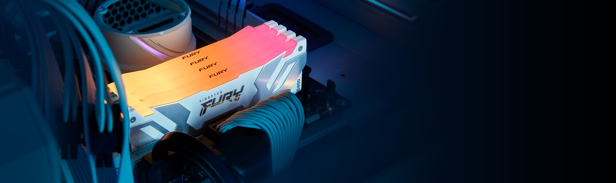 Pamięć Kingston Fury Renegade RGB, DDR5, 48 GB, 8400MHz, CL40 (KF584CU40RWAK2-48)