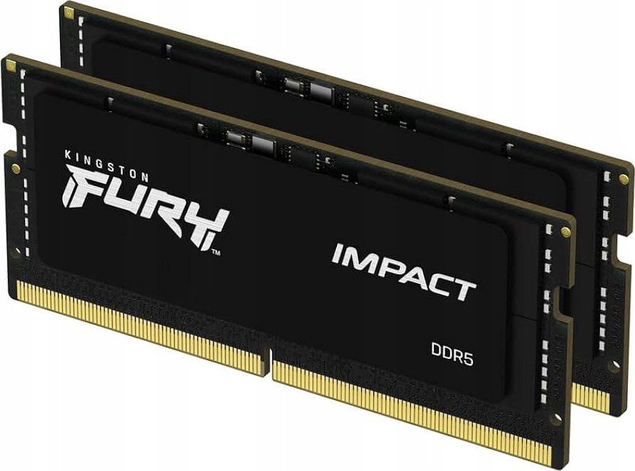 Pamięć do laptopa Kingston Fury Impact, SODIMM, DDR5, 32 GB, 6400 MHz, CL38 (KF564S38IBK2-32)