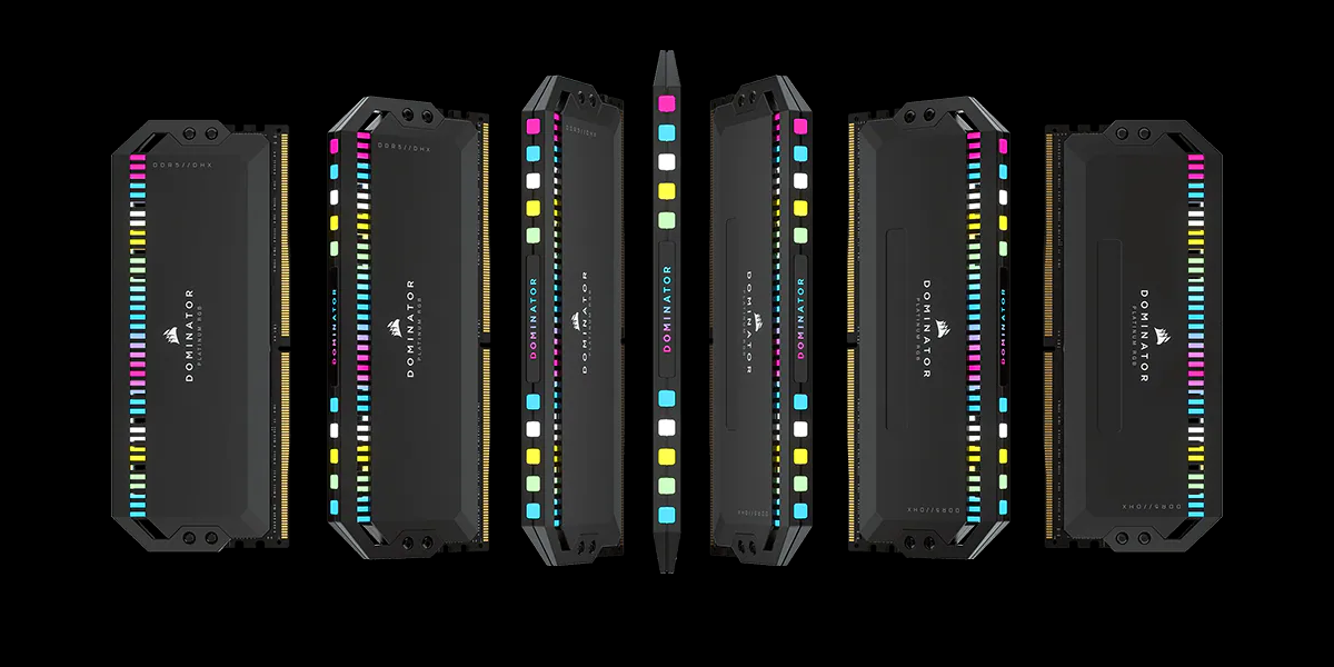 Pamięć Corsair Dominator Platinum RGB, DDR5, 32 GB, 6400MHz, CL32 (CMT32GX5M2B6400C32)