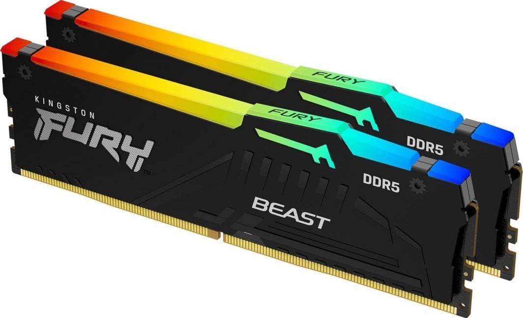Pamięć Kingston Fury Beast RGB, DDR5, 16 GB, 6000MHz, CL30 (KF560C30BBEAK2-16)