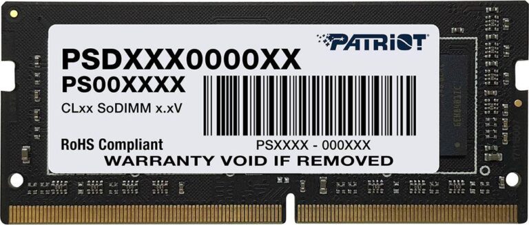 Pamięć do laptopa Patriot Signature, SODIMM, DDR4, 16 GB, 3200 MHz, CL22 (PSD416G32002S)