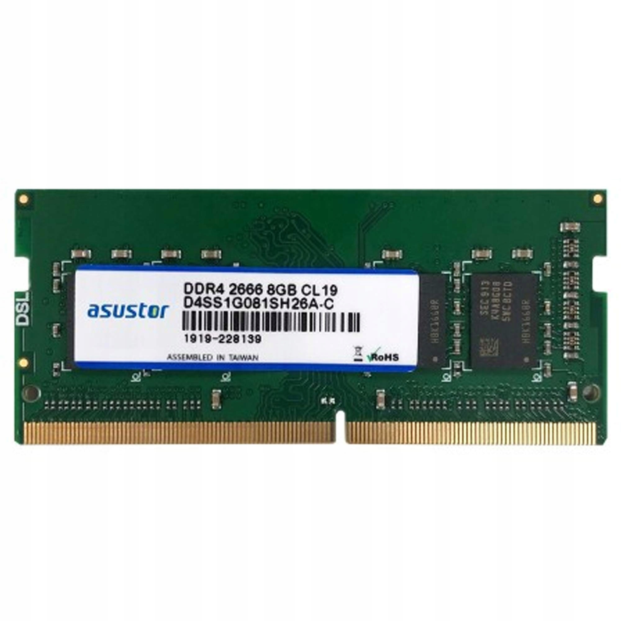Pamięć do laptopa Asustor ASUSTOR AS-8GD4 DDR4 8GB 260Pin SODIMM Ram Module