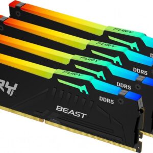 Pamięć Kingston Fury Beast RGB, DDR5, 128 GB, 5200MHz, CL40 (KF552C40BBAK4-128)
