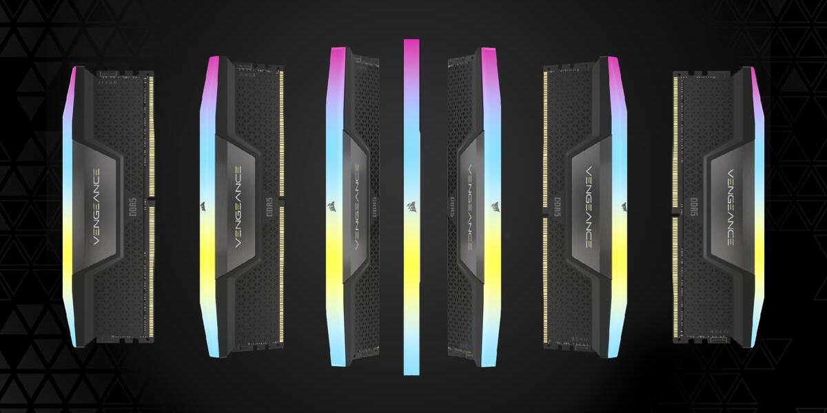Pamięć Corsair Vengeance RGB, DDR5, 64 GB, 6000MHz, CL36 (CMH64GX5M4B6000C36)