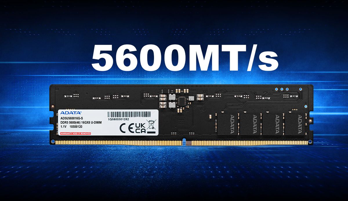 Pamięć ADATA DDR5, 32 GB, 5600MHz, CL46 (AD5U560016G-DT)