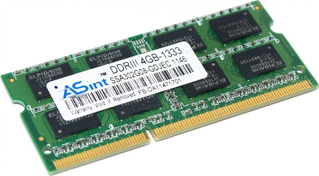Pamięć do laptopa PAMIĘĆ RAM SODIMM ASINT PC3-10600 DDR3 4GB