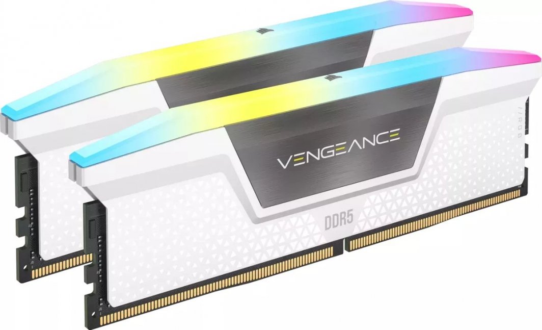 Pamięć Corsair Vengeance RGB, DDR5, 32 GB, 6000MHz, CL30 (CMH32GX5M2B6000C30W)