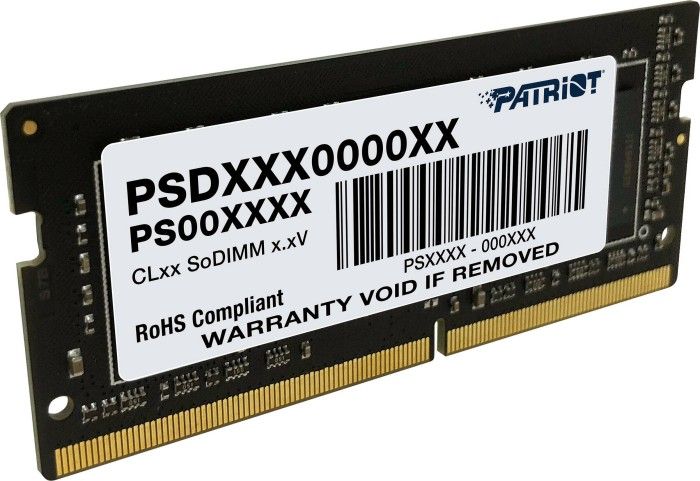 Pamięć do laptopa Patriot Signature, SODIMM, DDR4, 32 GB, 3200 MHz, CL22 (PSD432G32002S)