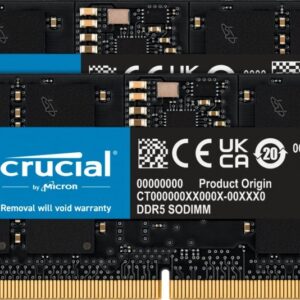 Pamięć do laptopa Crucial SODIMM, DDR5, 32 GB, 5600 MHz, CL46 (CT2K16G56C46S5)