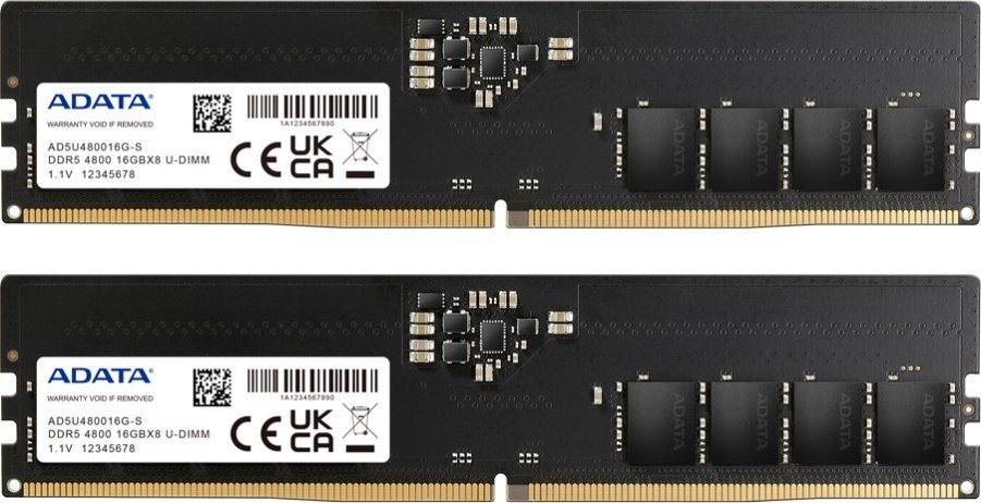 Pamięć ADATA DDR5, 32 GB, 4800MHz, CL40 (AD5U480016G-DT)