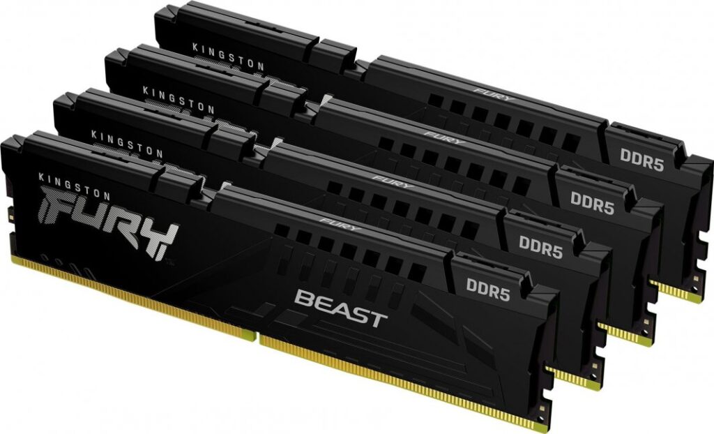 Pamięć Kingston Fury Beast, DDR5, 128 GB, 5200MHz, CL40 (KF552C40BBK4-128)