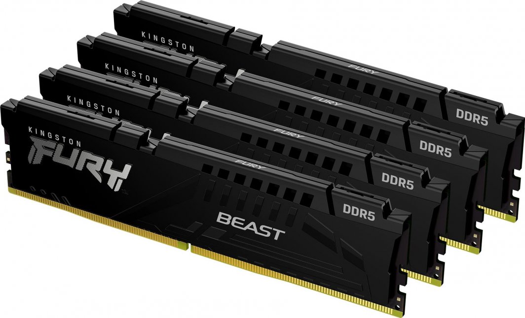 Pamięć Kingston Fury Beast, DDR5, 128 GB, 5200MHz, CL40 (KF552C40BBK4-128)
