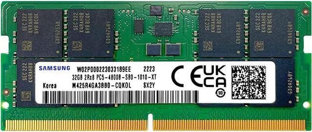 Pamięć do laptopa Samsung SODIMM, DDR5, 32 GB, 4800 MHz, CL40 (M425R4GA3BB0-CQK)