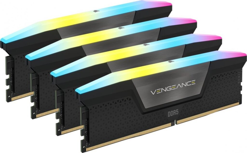 Pamięć Corsair Vengeance RGB, DDR5, 64 GB, 6600MHz, CL32 (CMH64GX5M4B6600C32)