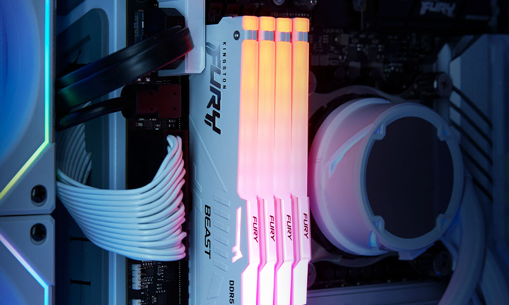 Pamięć Kingston Fury Beast RGB, DDR5, 64 GB, 5200MHz, CL40 (KF552C40BWAK2-64)