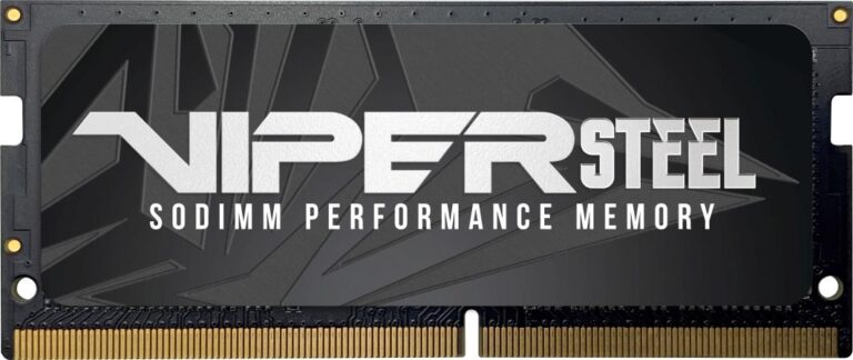 Pamięć do laptopa Patriot Viper Steel, SODIMM, DDR4, 16 GB, 2666 MHz, CL18 (PVS416G266C8S)