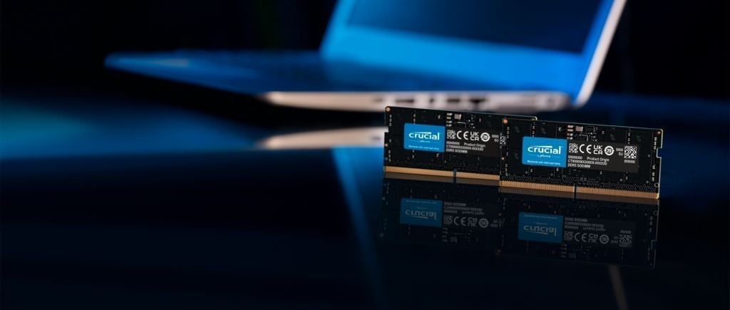 Pamięć do laptopa Crucial SODIMM, DDR5, 32 GB, 4800 MHz, CL40 (CT32G48C40S5)