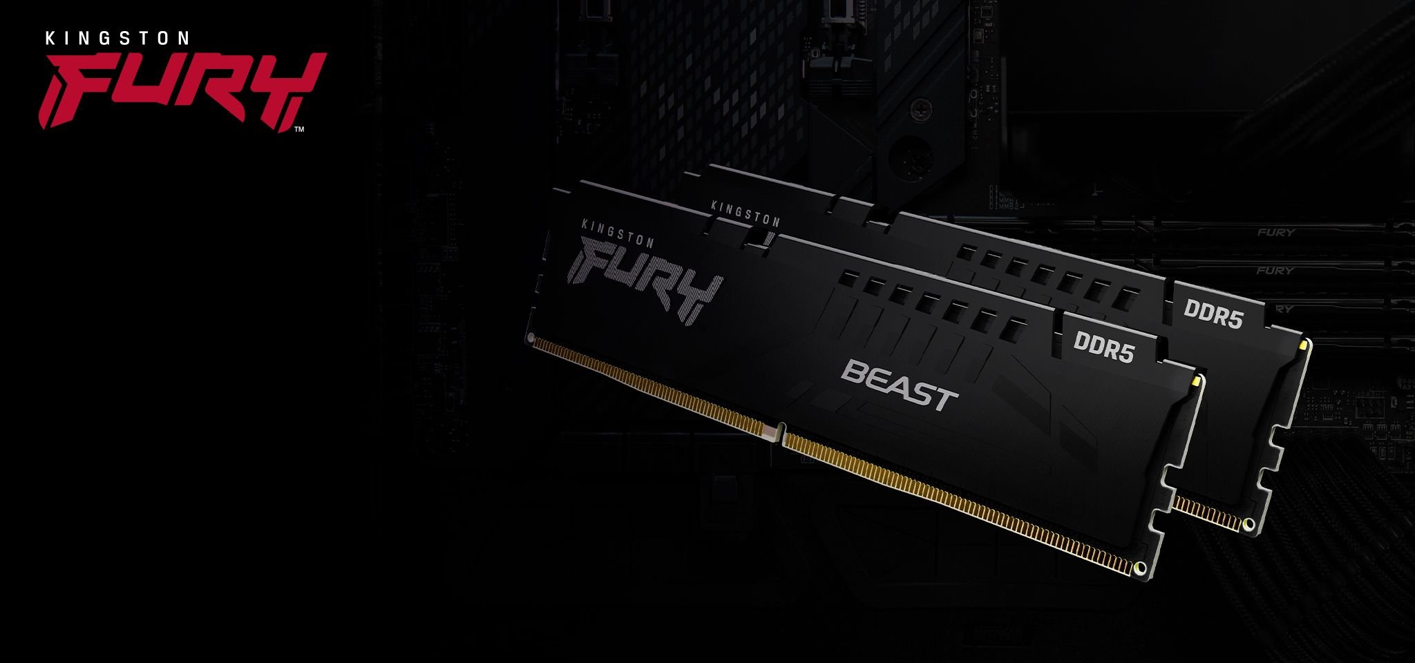 Pamięć Kingston Fury Beast, DDR5, 64 GB, 6000MHz, CL36 (KF560C36BBEK2-64)