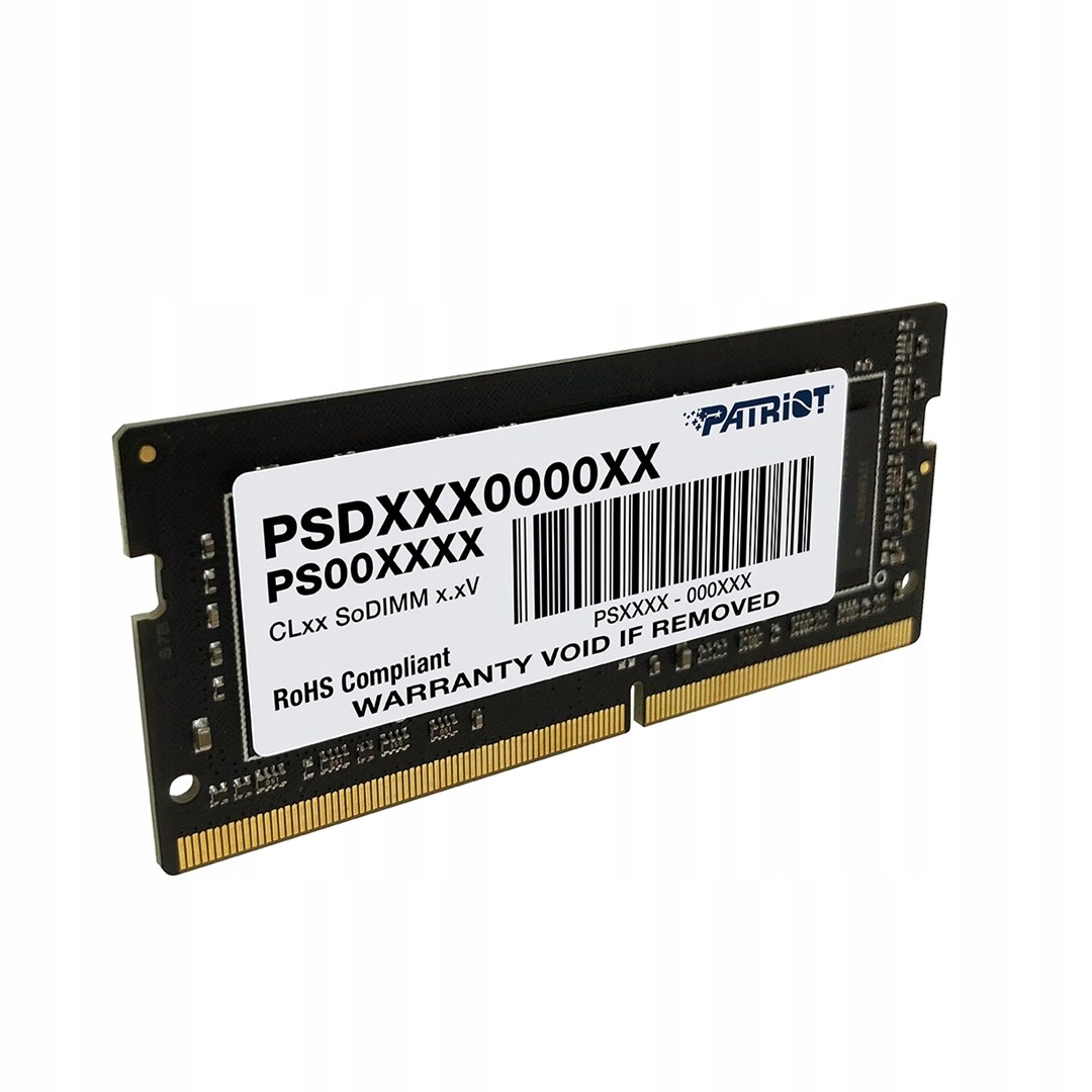 Pamięć do laptopa Patriot Signature, SODIMM, DDR4, 8 GB, 2666 MHz, CL19 (PSD48G26662S)