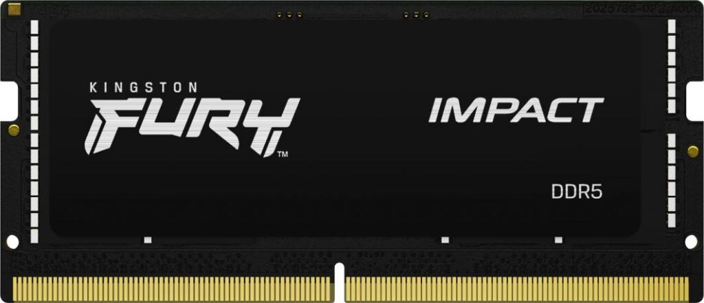 Pamięć do laptopa Kingston Fury Impact, SODIMM, DDR5, 32 GB, 4800 MHz, CL38 (KF548S38IB-32 )