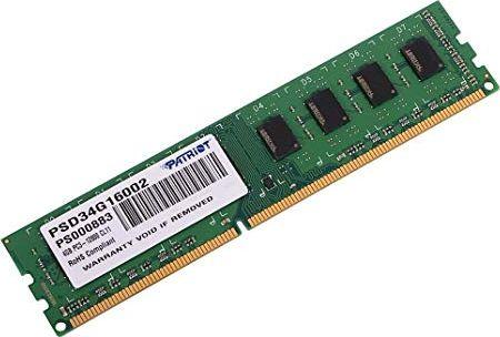 Pamięć Patriot Signature, DDR3, 4 GB, 1600MHz, CL11 (PSD34G16002)