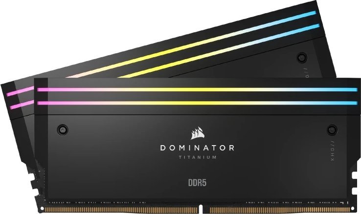 Pamięć Corsair Dominator Titanium RGB, DDR5, 32 GB, 6400MHz, CL32 (CMP32GX5M2B6400C32)