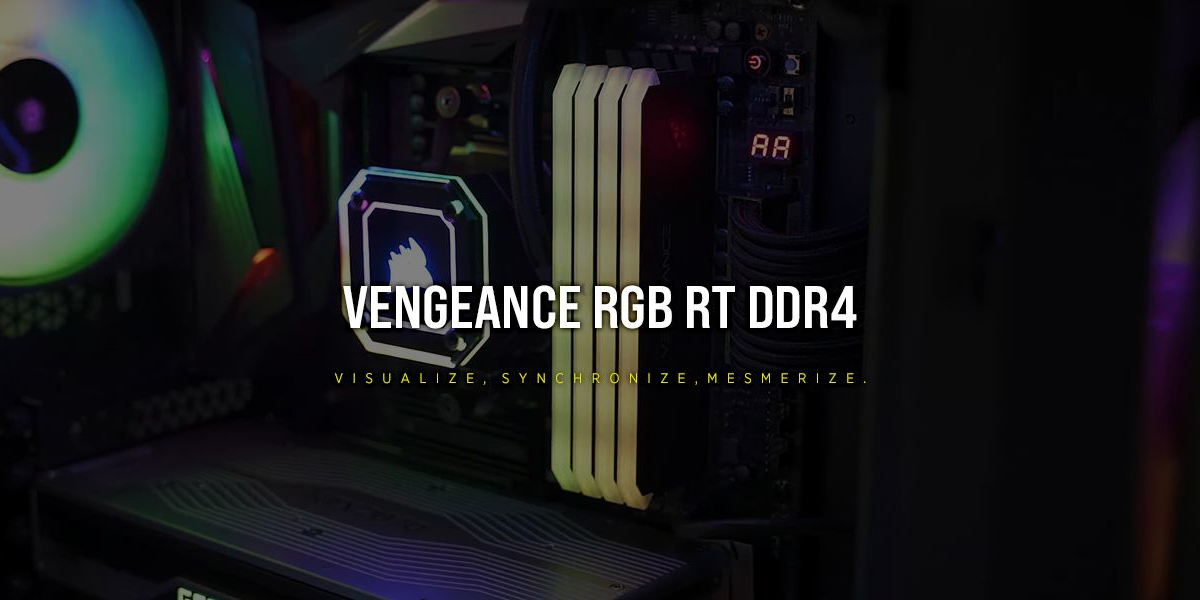 Pamięć Corsair Vengeance RGB RT, DDR4, 16 GB, 3200MHz, CL16 (CMN16GX4M2Z3200C16)
