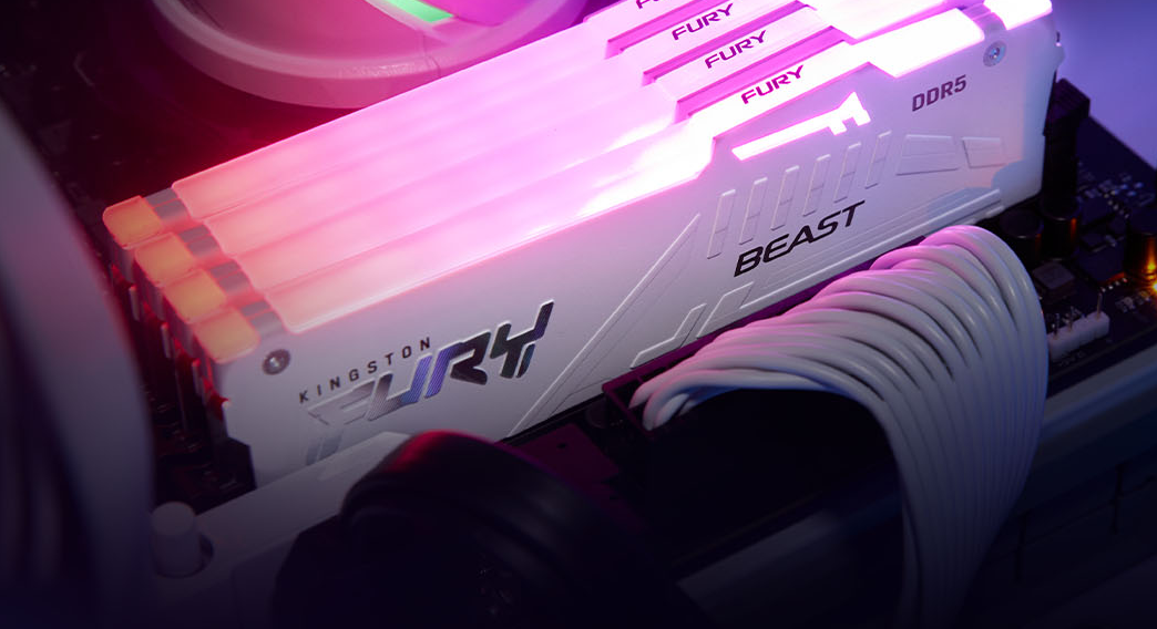 Pamięć Kingston Fury Beast RGB, DDR5, 64 GB, 5200MHz, CL40 (KF552C40BWAK2-64)