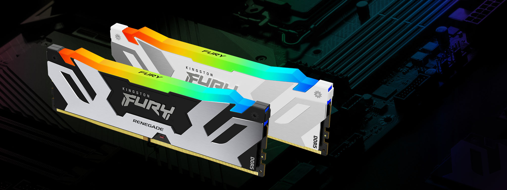 Pamięć Kingston Fury Renegade RGB, DDR5, 48 GB, 8400MHz, CL40 (KF584CU40RWAK2-48)