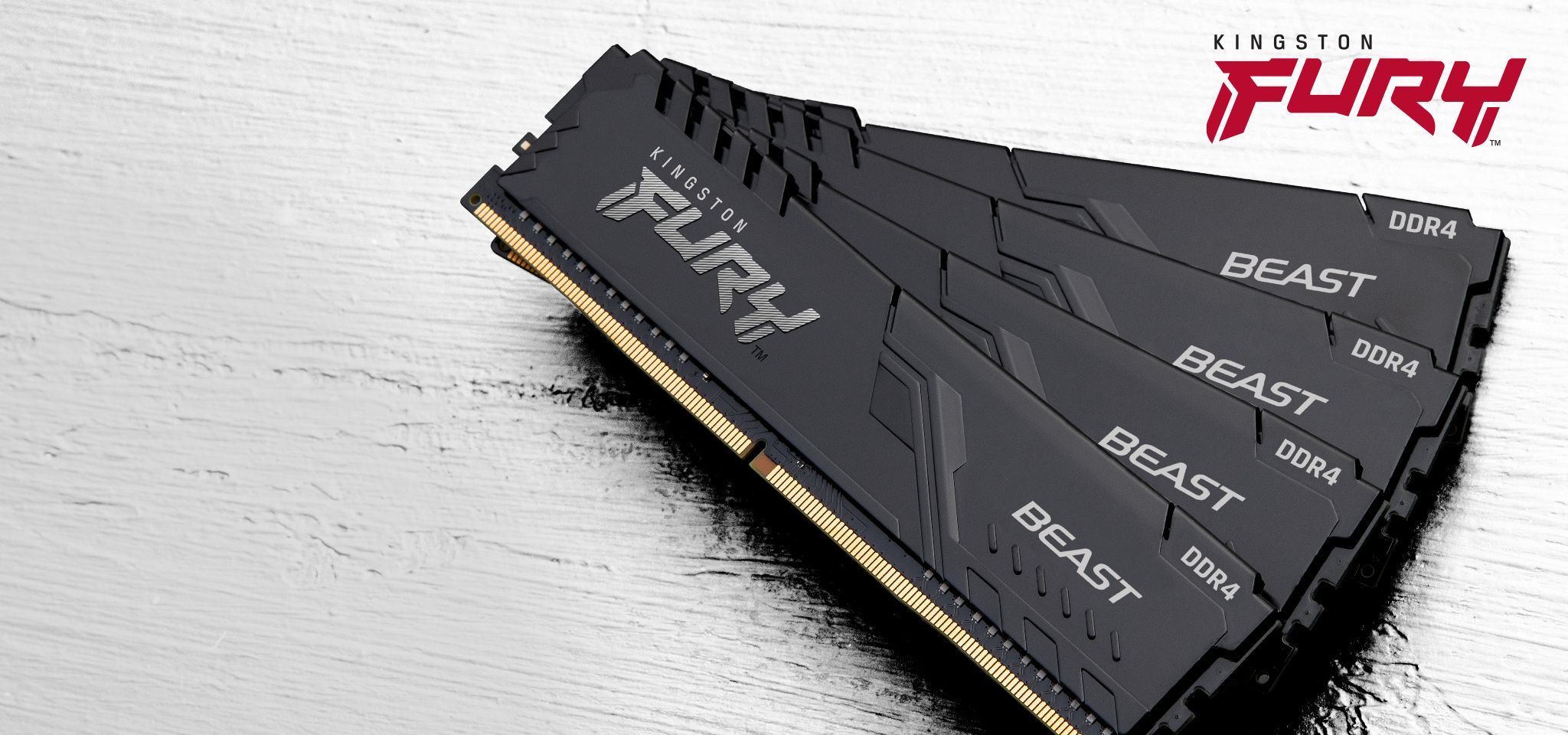 Pamięć Kingston Fury Beast, DDR4, 16 GB, 3600MHz, CL17 (KF436C17BBK2/16)
