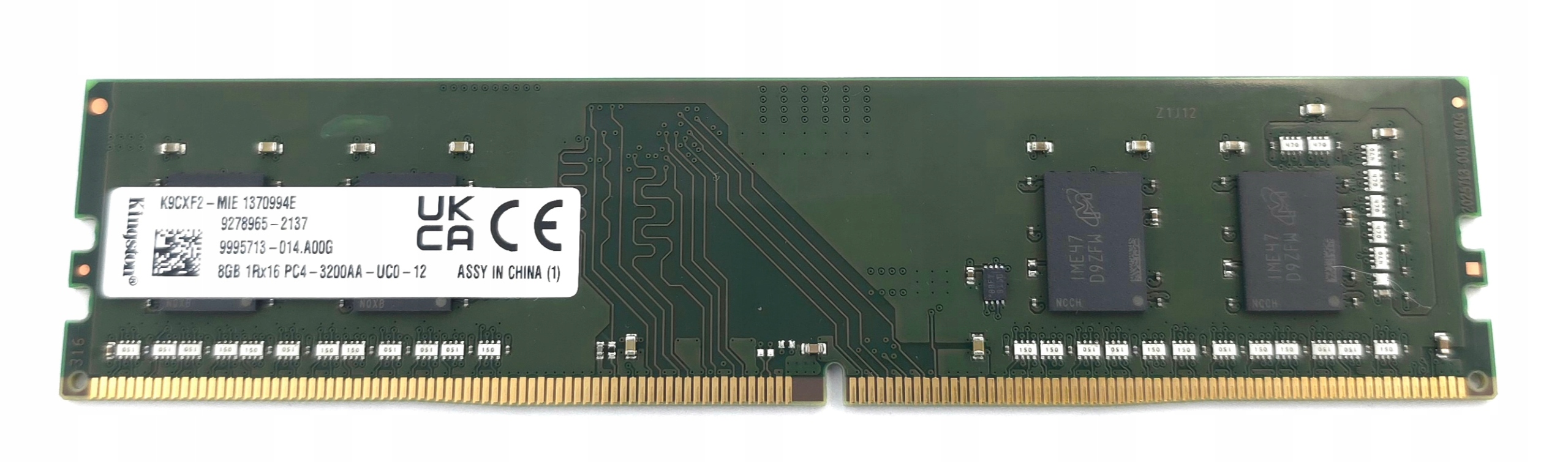 Pamięć Kingston Technology ValueRAM moduł pamięci 8 GB 1 x 8 GB DDR4 288-pin DIMM (KVR32N22S6/8BK)
