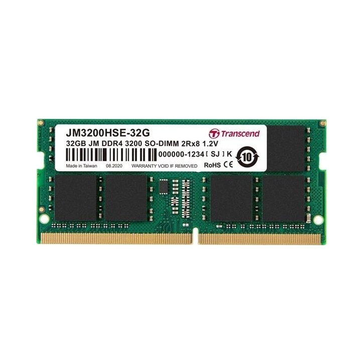 Pamięć do laptopa Transcend JetRam, SODIMM, DDR4, 32 GB, 3200 MHz, CL22 (JM3200HSE-32G)