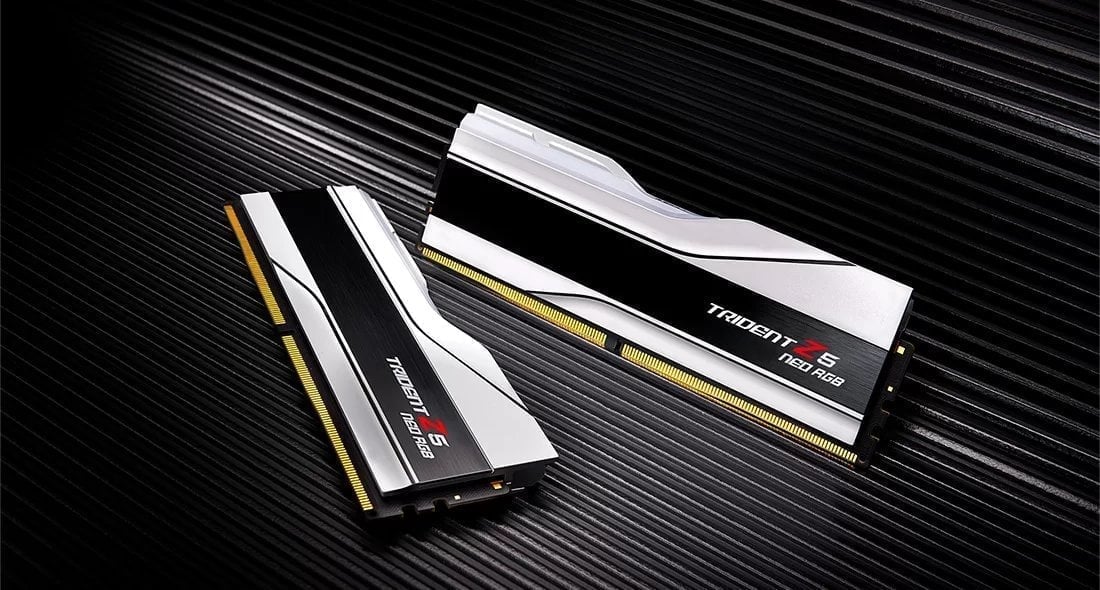 Pamięć G.Skill Trident Z5 Neo RGB, DDR5, 32 GB, 6000MHz, CL26 (F5-6000J2636H16GX2-TZ5NRW)