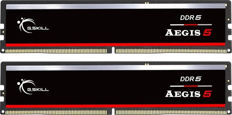 Pamięć G.Skill Aegis 5, DDR5, 64 GB, 5200MHz, CL40 (F5-5200J4040A32GX2-IS)