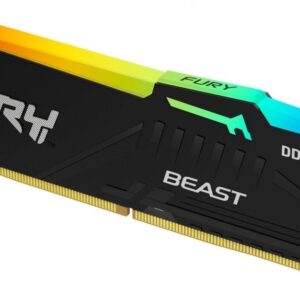 Pamięć Kingston Fury Beast RGB, DDR5, 16 GB, 6000MHz, CL30 (KF560C30BBEA-16)