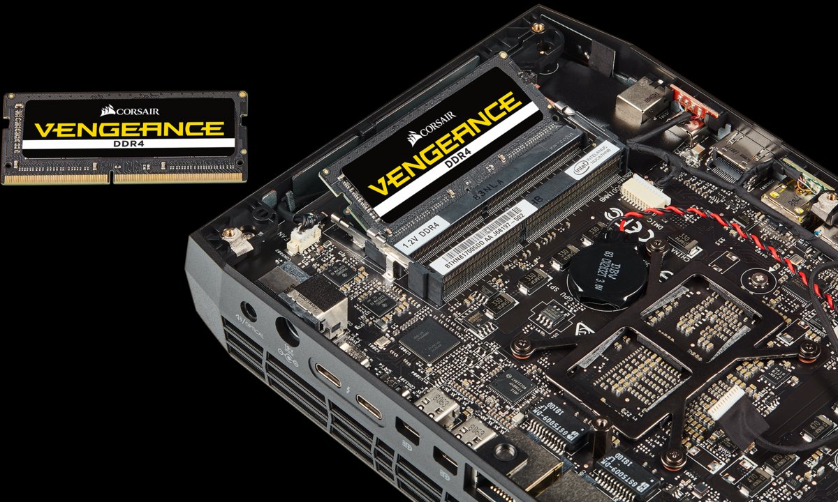 Pamięć do laptopa Corsair Vengeance, SODIMM, DDR4, 32 GB, 2400 MHz, CL16 (CMSX32GX4M2A2400C16)