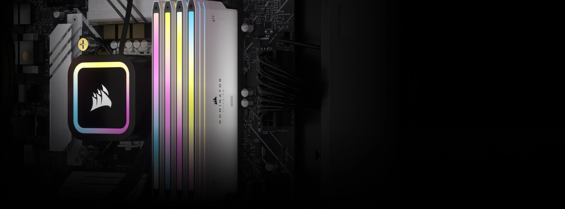 Pamięć Corsair Dominator Titanium RGB, DDR5, 48 GB, 7200MHz, CL36 (CMP48GX5M2X7200C36)