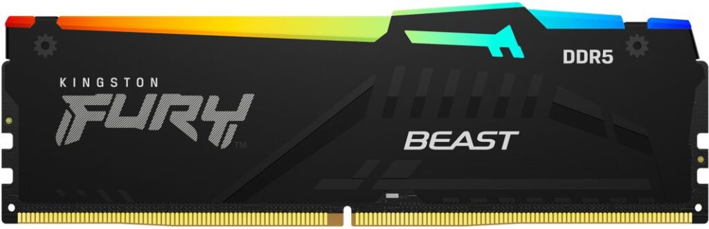 Pamięć Kingston Fury Beast RGB, DDR5, 8 GB, 5600MHz, CL30 (KF560C30BBEA-8)