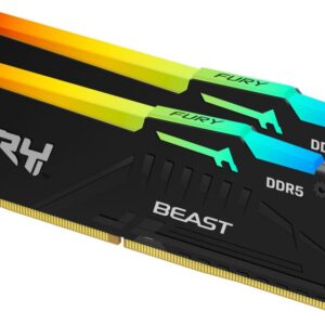 Pamięć Kingston Fury Beast RGB, DDR5, 16 GB, 5200MHz, CL40 (KF552C40BBAK2-16)
