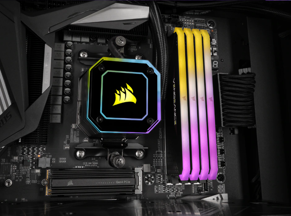Pamięć Corsair Vengeance RGB RS, DDR4, 16 GB, 3200MHz, CL16 (CMG16GX4M1E3200C16)