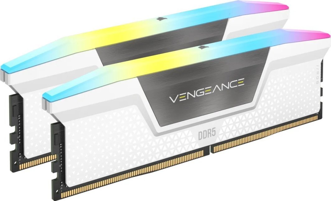 Pamięć Corsair Vengeance RGB, DDR5, 32 GB, 6000MHz, CL38 (CMH32GX5M2D6000Z38W)