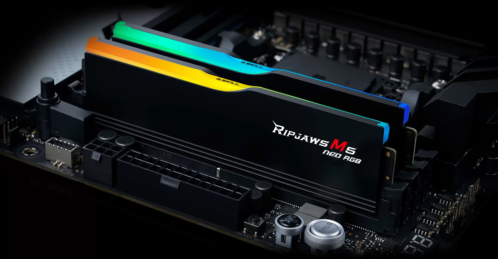Pamięć G.Skill Ripjaws M5 Neo RGB, DDR5, 32 GB, 6000MHz, CL36 (F5-6000J3636F16GX2-RM5NRK)